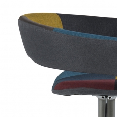 Barová stolička Garry (SET 2 ks), patchwork - 6