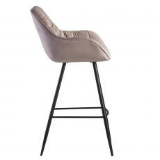 Barová stolička Gepo, zamat, béžová - 4