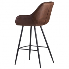 Barová stolička Gepo, zamat, hnedá - 6