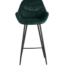 Barová stolička Gepo, zamat, zelená - 2