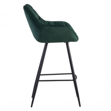 Barová stolička Gepo, zamat, zelená - 4