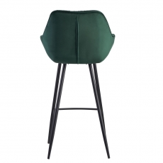 Barová stolička Gepo, zamat, zelená - 5
