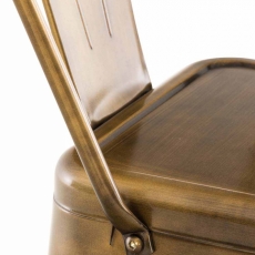 Barová stolička Gilet, zlatá - 5