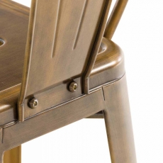Barová stolička Gilet, zlatá - 8