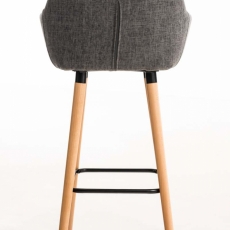 Barová stolička Grane (Súprava 2 ks), svetlosivá - 3