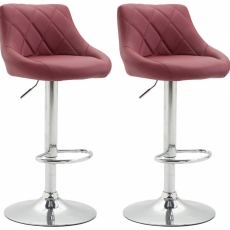 Barová stolička Greny (SET 2 ks), červenohnedá - 1