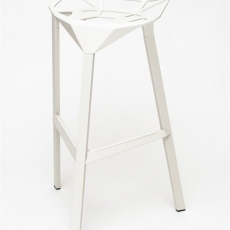 Barová stolička Halet, biela - 2