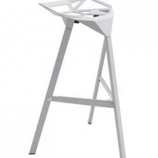 Barová stolička Halet, biela - 1