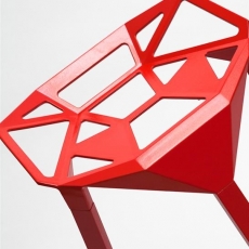 Barová stolička Halet, červená - 3