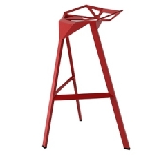 Barová stolička Halet, červená - 4
