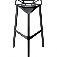 Barová stolička Halet, čierna - 1
