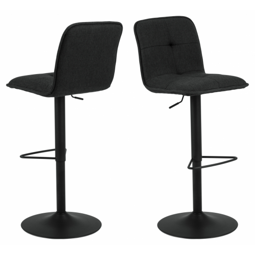 Barová stolička Hellen (SET 2 ks), antracitová - 1