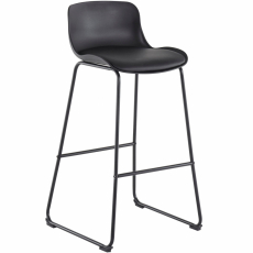 Barová stolička Jackie (SADA 2 ks), syntetická koža, čierna - 4