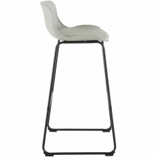 Barová stolička Jackie (SADA 2 ks), syntetická koža, šedá - 3