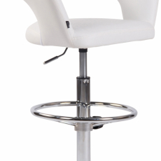 Barová stolička Jaen, syntetická koža, biela - 1