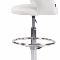 Barová stolička Jaen, syntetická koža, biela - 3