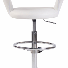 Barová stolička Jaen, syntetická koža, biela - 5