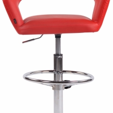 Barová stolička Jaen, syntetická koža, červená - 2