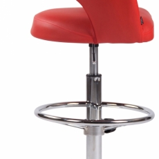 Barová stolička Jaen, syntetická koža, červená - 3