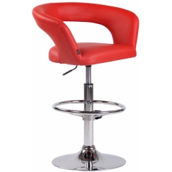 Barová stolička Jaen, syntetická koža, červená