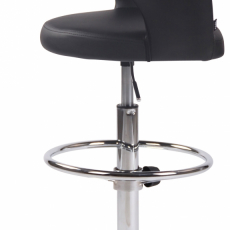 Barová stolička Jaen, syntetická koža, čierna - 3