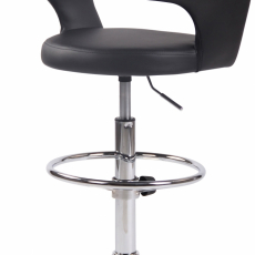 Barová stolička Jaen, syntetická koža, čierna - 4