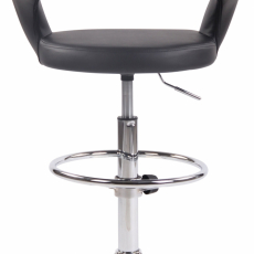 Barová stolička Jaen, syntetická koža, čierna - 5