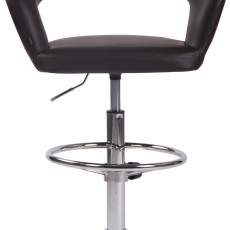 Barová stolička Jaen, syntetická koža, hnedá - 2