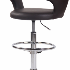 Barová stolička Jaen, syntetická koža, hnedá - 4