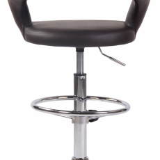 Barová stolička Jaen, syntetická koža, hnedá - 5