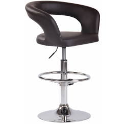 Barová stolička Jaen, syntetická koža, hnedá