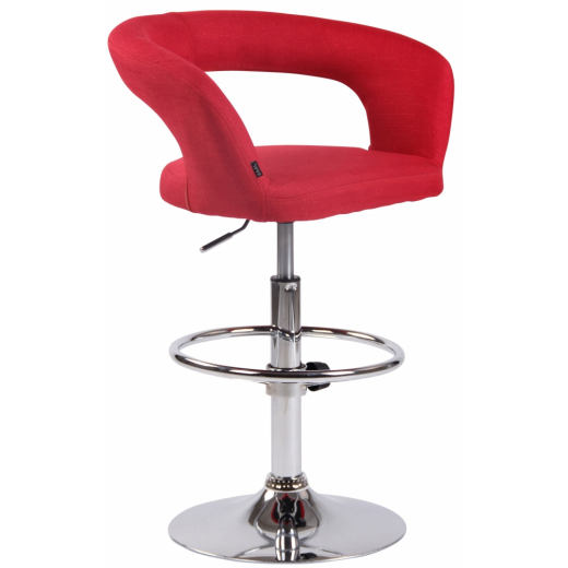 Barová stolička Jaen, textil, červená - 1