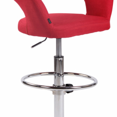 Barová stolička Jaen, textil, červená - 1