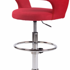 Barová stolička Jaen, textil, červená - 4