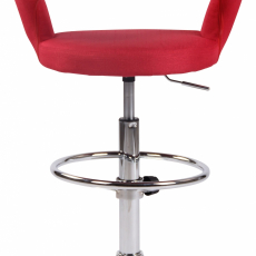 Barová stolička Jaen, textil, červená - 5