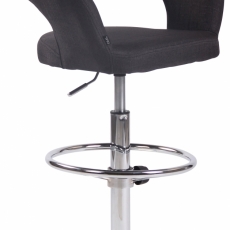 Barová stolička Jaen, textil, čierna - 1