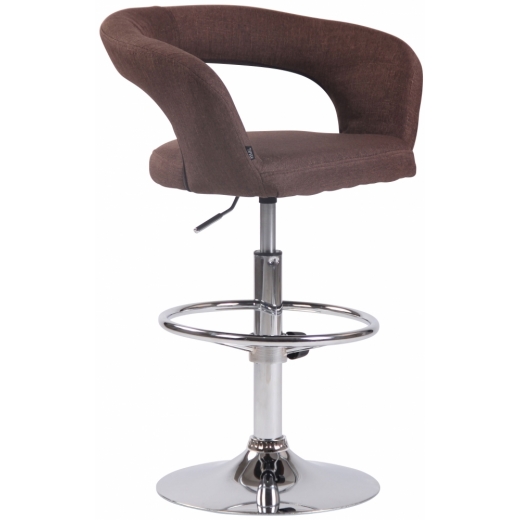 Barová stolička Jaen, textil, hnedá - 1