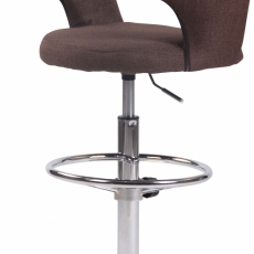 Barová stolička Jaen, textil, hnedá - 4
