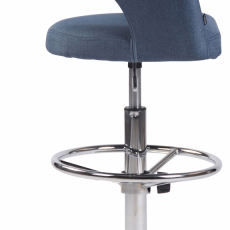 Barová stolička Jaen, textil, modrá - 3