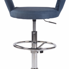 Barová stolička Jaen, textil, modrá - 5