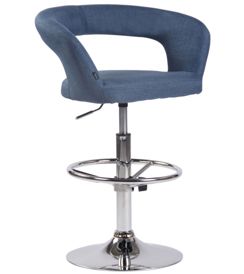 Barová stolička Jaen, textil, modrá