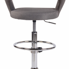Barová stolička Jaen, textil, šedá - 5