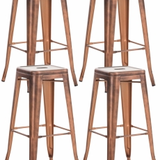 Barová stolička Josh (SET 4 ks), medená - 1