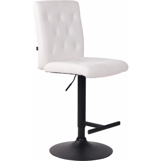 Barová stolička Kells, syntetická koža, biela - 1