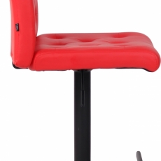 Barová stolička Kells, syntetická koža, červená - 3