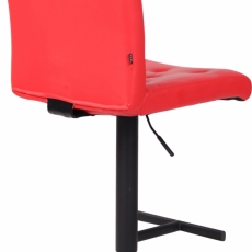Barová stolička Kells, syntetická koža, červená - 4