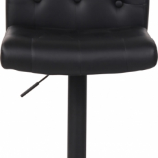Barová stolička Kells, syntetická koža, čierna - 2
