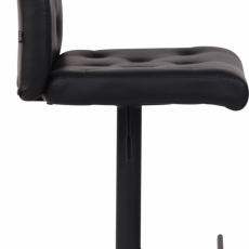 Barová stolička Kells, syntetická koža, čierna - 3