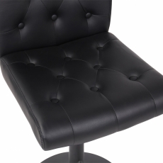 Barová stolička Kells, syntetická koža, čierna - 7