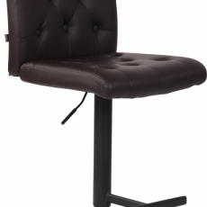 Barová stolička Kells, syntetická koža, hnedá - 1